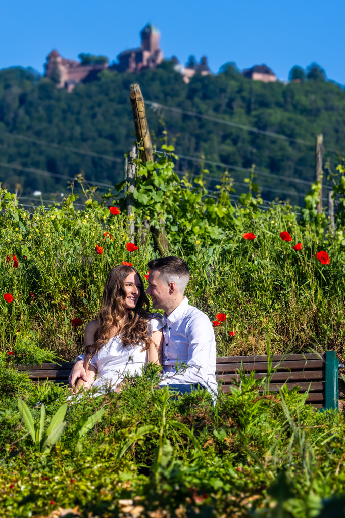 Photo de mariage à l'hôtel Val-Vignes à Saint-Hippolyte, dans le Haut-Rhin, en Alsace.